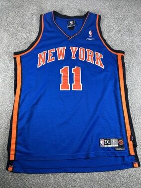 Reebok NBA New York Knicks Blue & Orange #11 Crawford Jersey